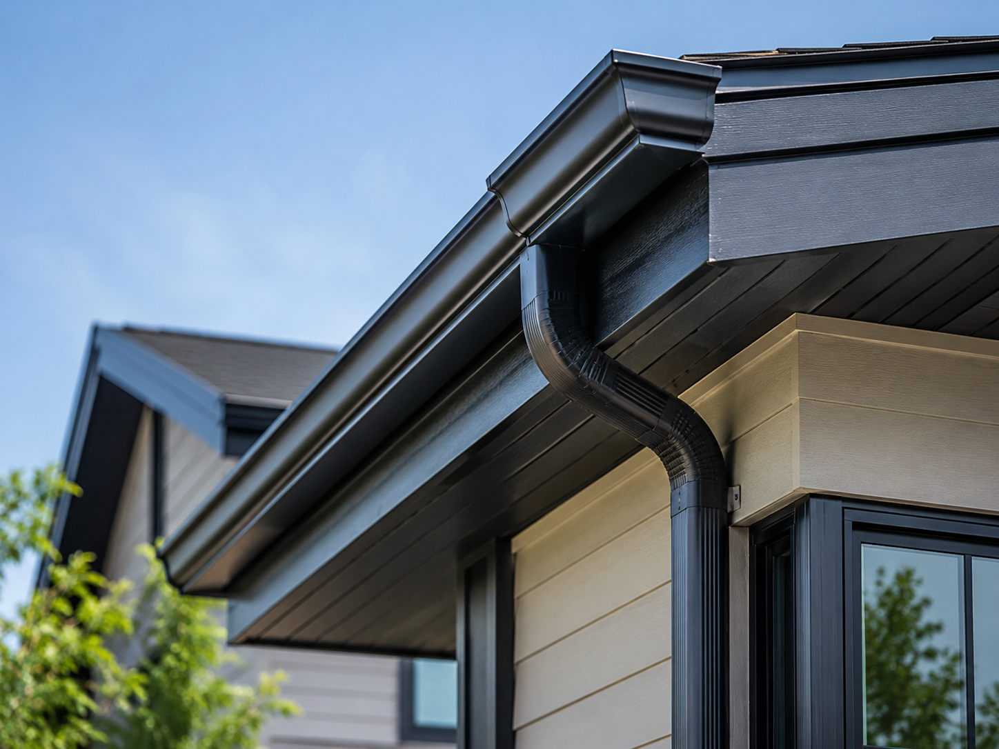 Seamless gutters and downspout